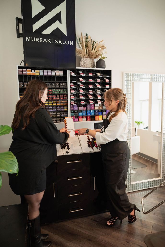 Mentorship and hands-on education at Murraki Salon, helping stylists build successful Boise salon careers through advanced training.